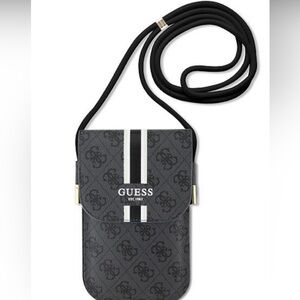Guess Black Patterned wallet or Phone Crossbody new with tag